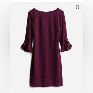 Lynn Ruffle Detail Dress Dark purple. Size 12.